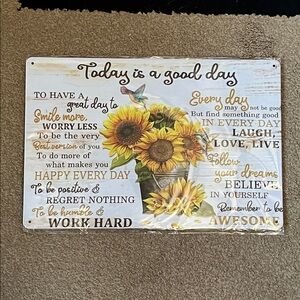 🌻 Sunflower metal sign 8x12 inches